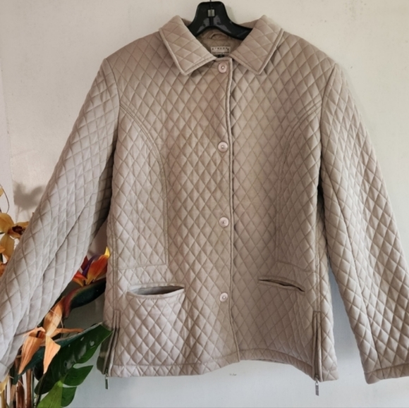 Quilted Tan XL Riding Jacket Giacca Gallery Company - Picture 9 of 16